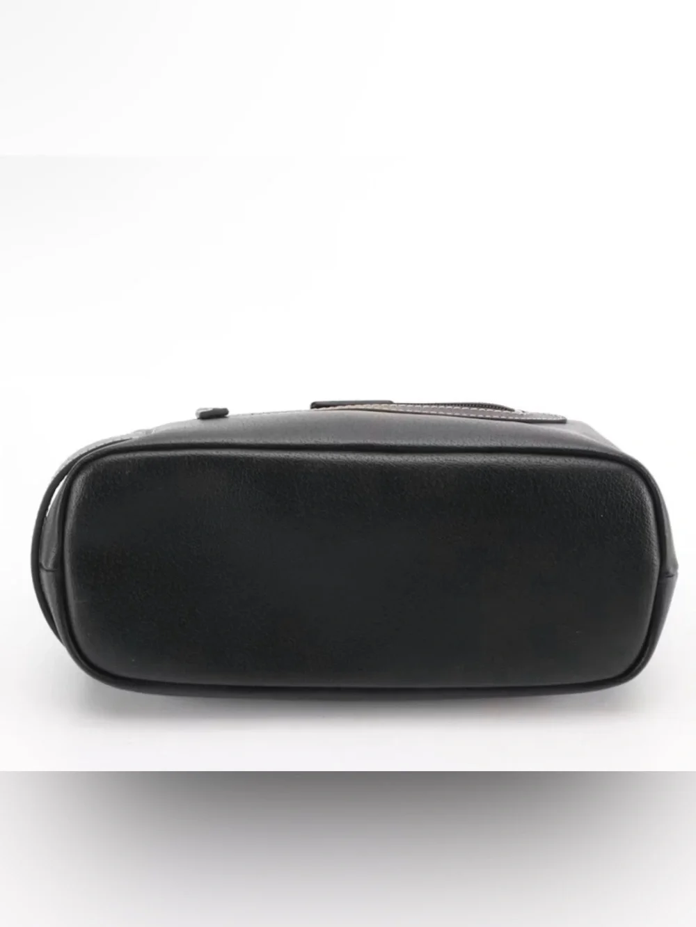 Balenciaga Black Leather BB Doctor Bag Clutch with Contrast Stitching